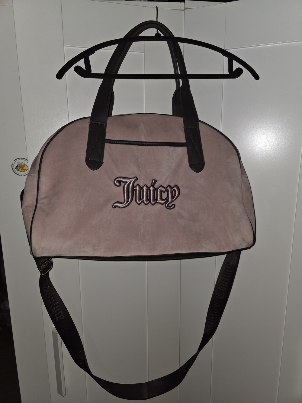 Juicy Couture Pink Velour Duffle Bag
